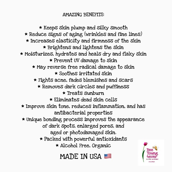 Bee Young 4ever Anti-Age Oil Cream High & Powerful ORGANIC Ingredients 1 oz - Picture 5 of 5